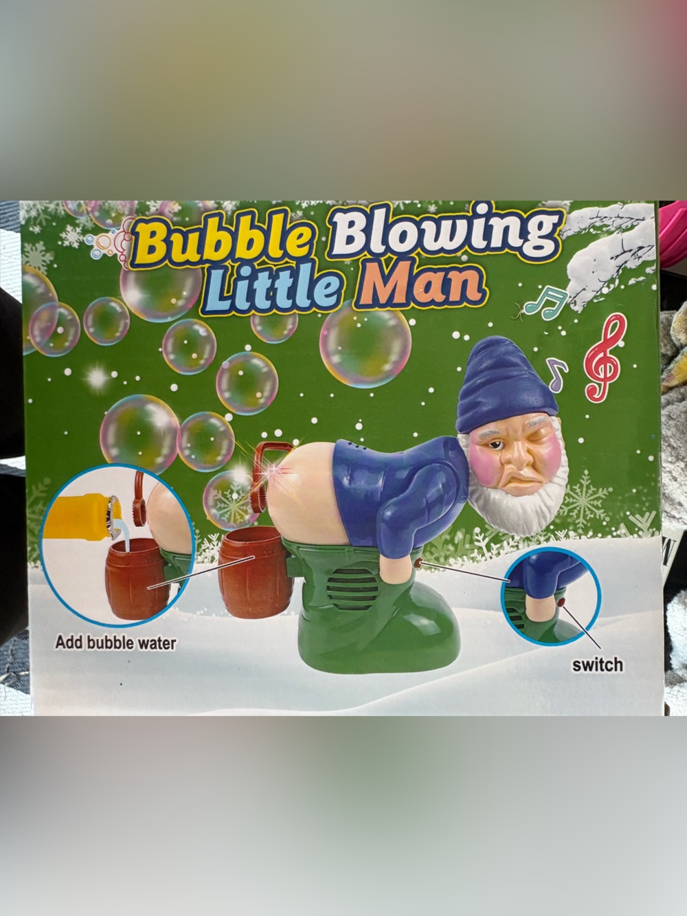 Bubble Blowing Little Man Toy - Blue